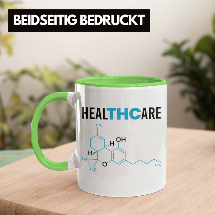 THC Tasse "THC - Healthcare" Cannabis-Liebhaber