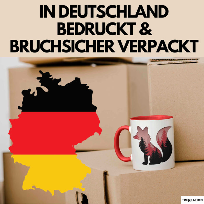 Fuchs Tierliebhaber Tasse Geschenk Lustige Geschenkidee Spruch Rot Trendation