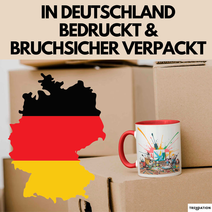 Kunststudent Tasse Geschenk Lustige Geschenkidee Spruch Für Kreative Seelen Rot Trendation
