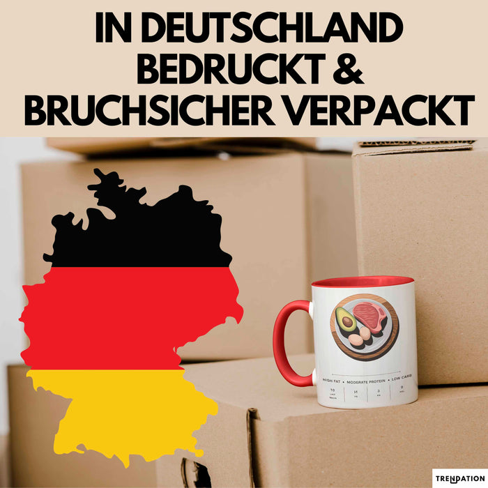 Keto Diät Fan Tasse Geschenk Lustige Geschenkidee Spruch Für Low Carb Liebhaber Rot Trendation