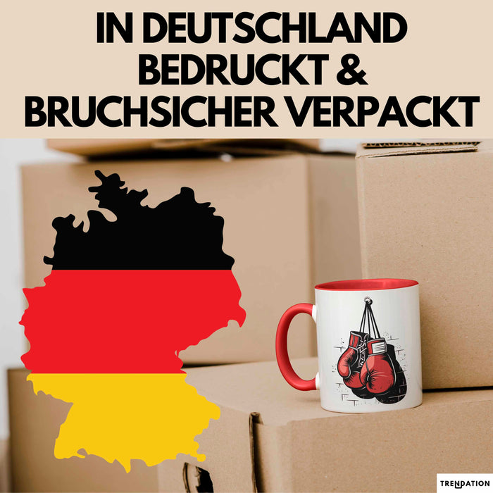 Boxer Tasse Geschenkidee für Kampfchampion Rot Trendation