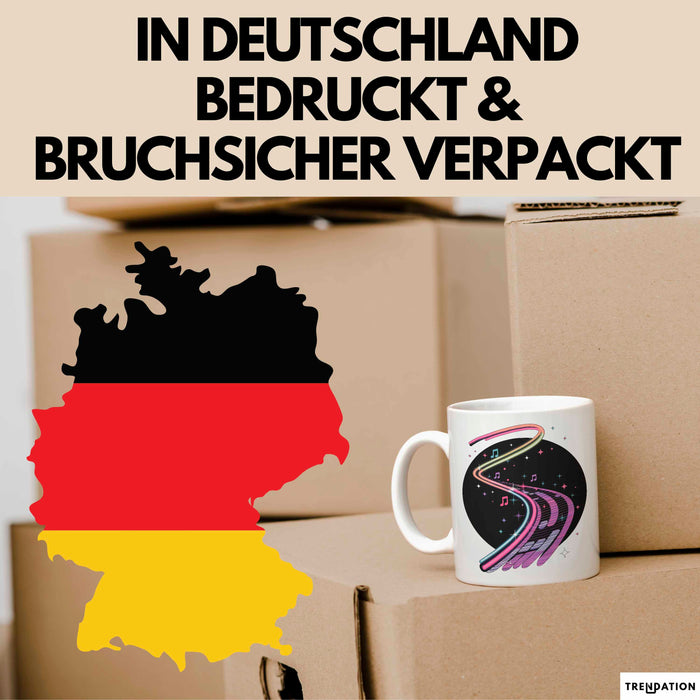 Raver Tasse Geschenkidee für EDM und Tanzflächen Fans Weiß Trendation