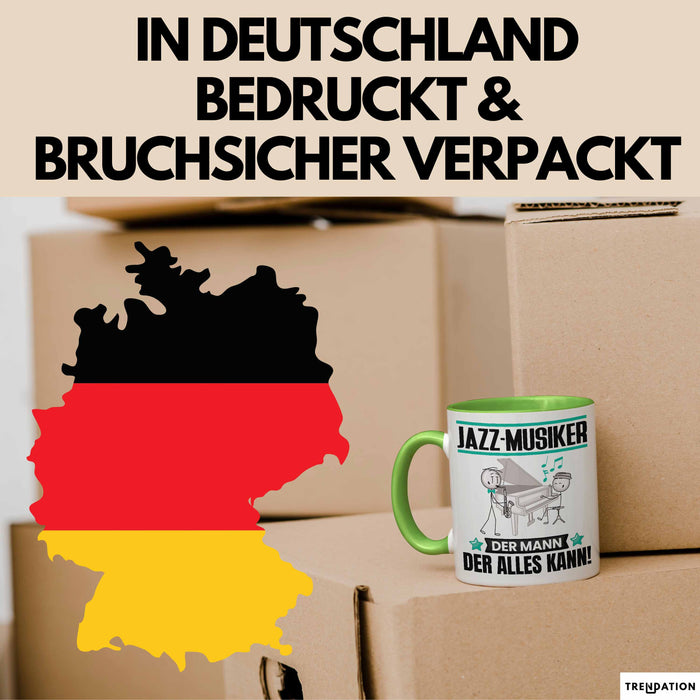 Jazz-Musiker Tasse Geschenk für Jazz-Musiker Der Mann Der Alles Kann Geschenkidee zum Geburtstag Grün Trendation