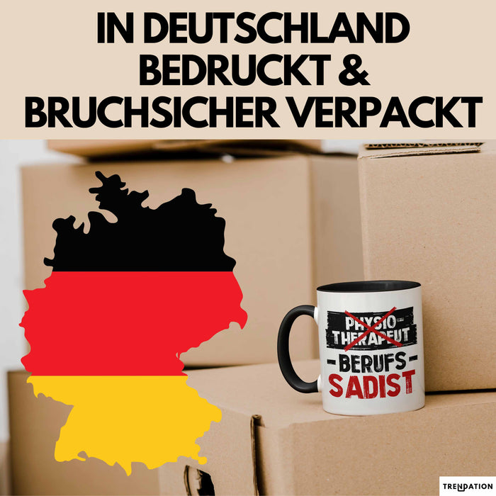 Physiotherapeut Physiotherapie Tasse Geschenk Lustige Geschenkidee Spruch Physiotherapeut Berufs Sadist Trendation