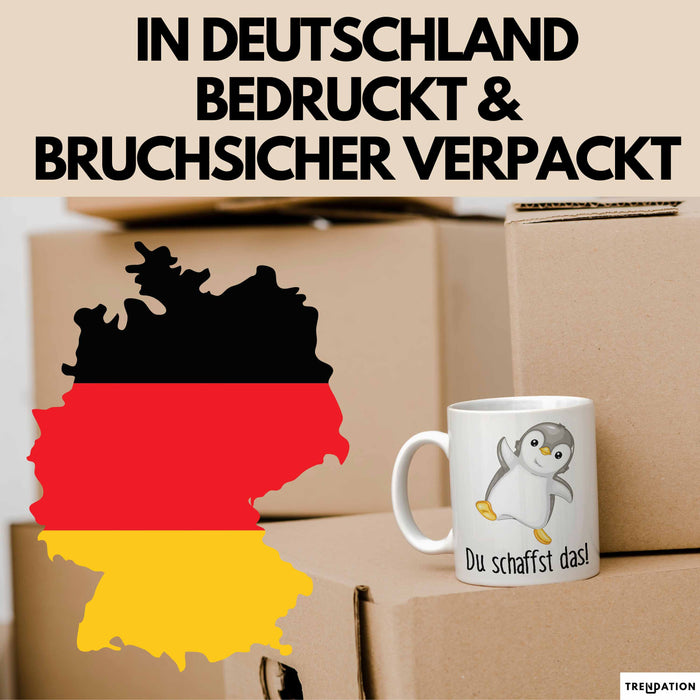 Mut Lustige Tasse Geschenk Süßer Pinguin Design Kaffeebecher Weiß Trendation