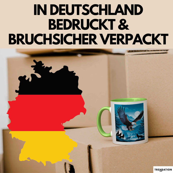 Adler Vogel Tasse Geschenk Lustige Geschenkidee Spruch Grün Trendation