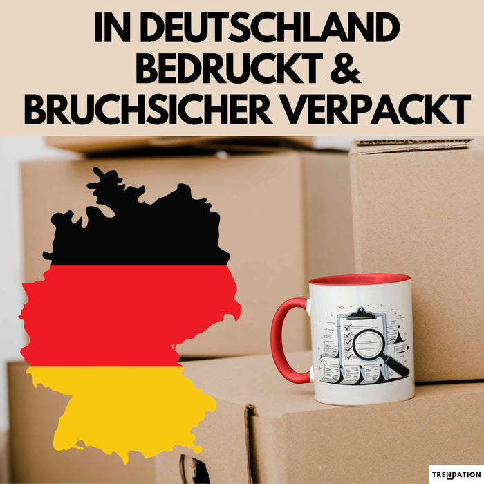 Wirtschaftsprüfer Tasse Geschenk Lustige Geschenkidee Spruch Für Detail Prüfer Rot Trendation