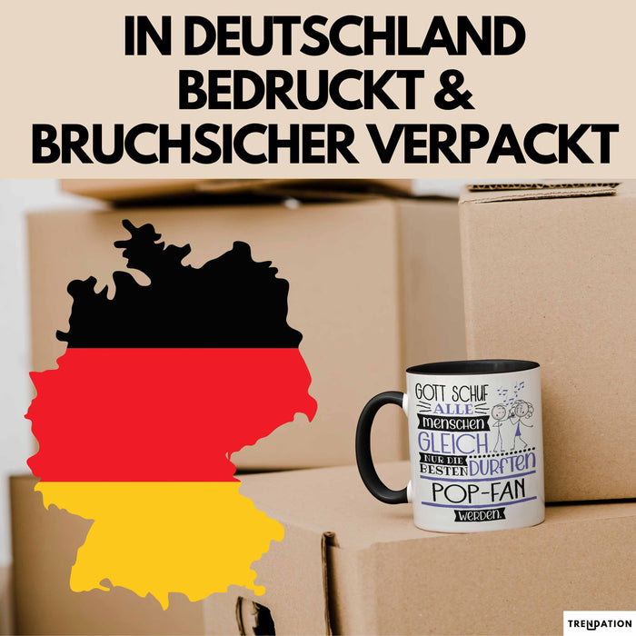 Pop-Fan Geschenk Becher Tasse Gott Schuf Alle Menschen Gleich Nur Die Besten Durfeten Pop-Fan Werden Geschenkidee Lustig Trendation