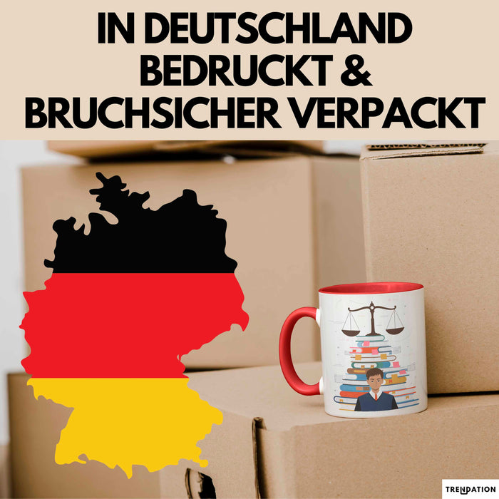 Jurastudent Tasse Geschenk Lustige Geschenkidee Spruch Für Juristische Köpfe Rot Trendation