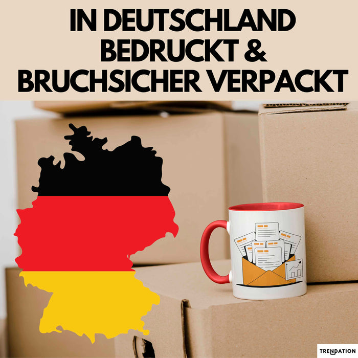 E Mail Marketer Tasse Geschenk Lustige Geschenkidee Spruch Für Inbox Strategen Rot Trendation
