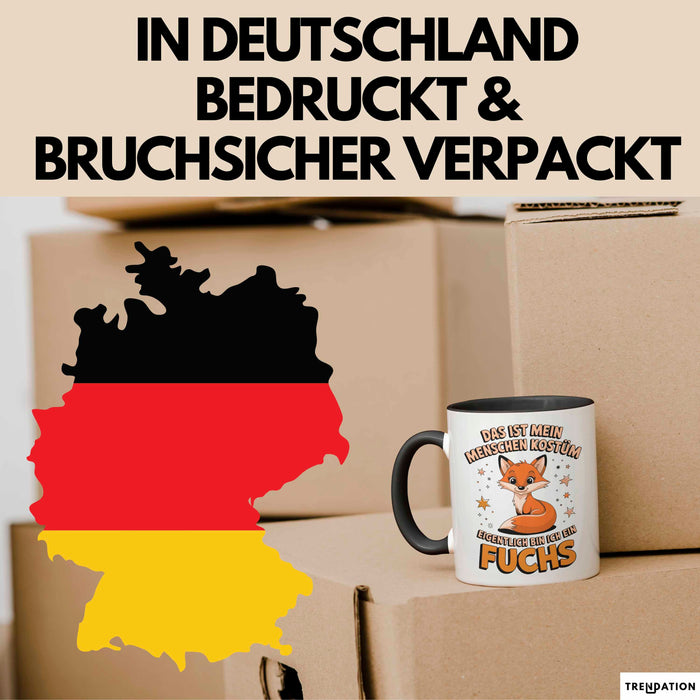 Fuchs Tierliebhaber Tasse Geschenk Lustige Geschenkidee Spruch Eigentlich Bin Ich Ein Fuchs Trendation