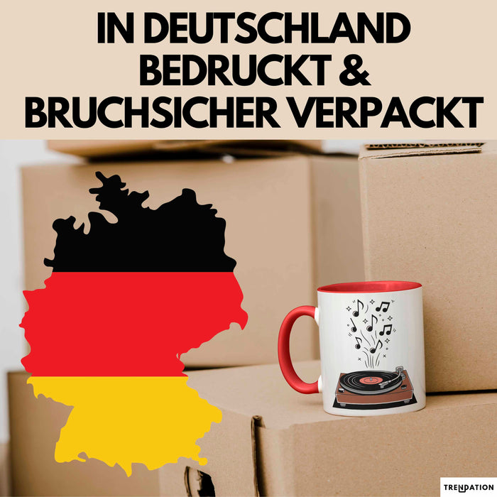Vinyl Liebhaber Tasse Geschenk Lustige Geschenkidee Spruch Für Platten Sammler Rot Trendation