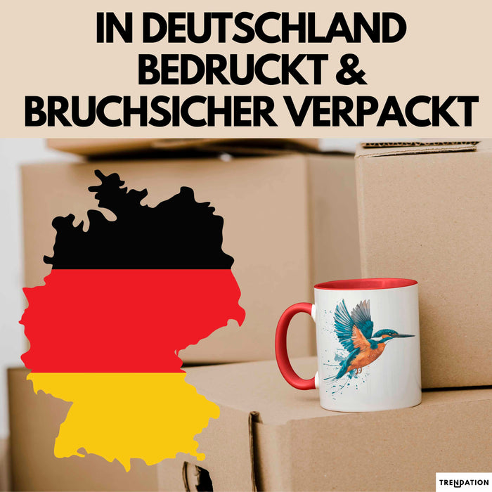 Eisvogel Vogel Tasse Geschenk Lustige Geschenkidee Spruch Rot Trendation