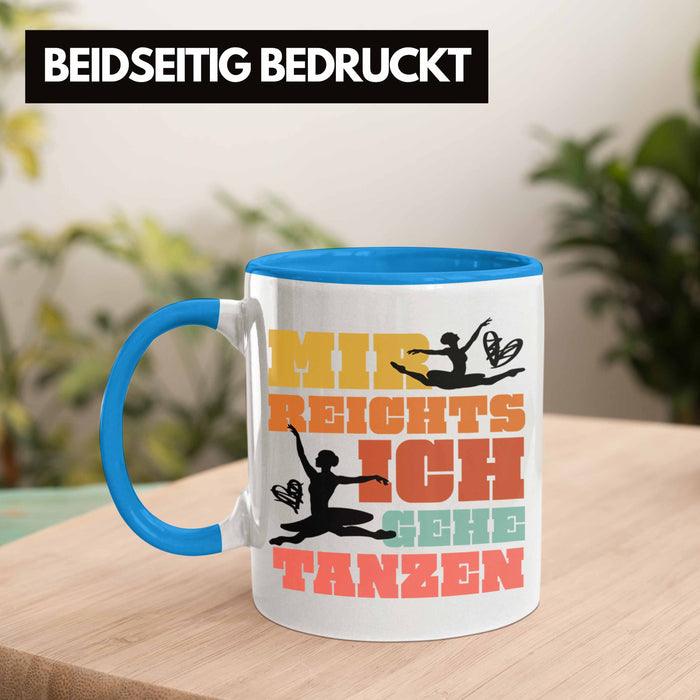 Trendation - Ballett Ballerina Tänzerin Tasse Mädchen Geschenk Frauen Tanzen Geschenkidee Kaffeetasse Blau Trendation
