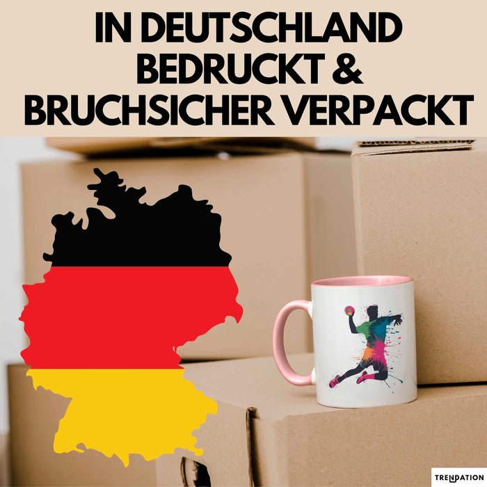 Handballspieler Tasse Geschenk Lustige Geschenkidee Spruch Rosa Trendation
