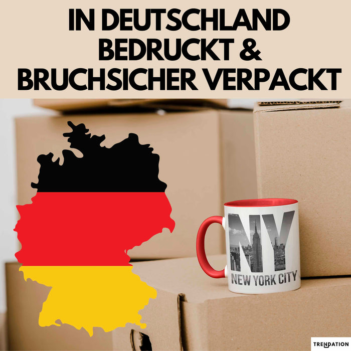 New York City USA Tasse Geschenk Lustige Geschenkidee Spruch Rot Trendation