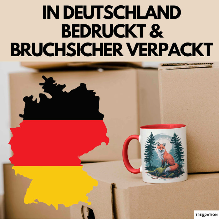 Fuchs Tierliebhaber Tasse Geschenk Lustige Geschenkidee Spruch Rot Trendation