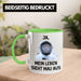 Dank Meme Tasse Katzen Besitzer Wortspiel Ja Mein Leben Sieht Mau Aus Traurige Katze Geschenkidee Süße Katze Astronaut Grün Trendation