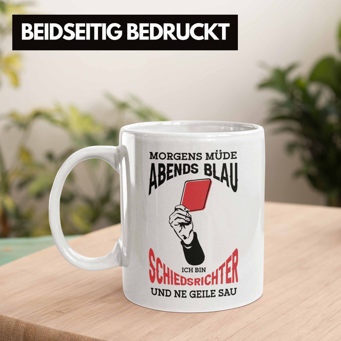 Schiedsrichter Tasse Geschenk für Schiedsrichter mit Spruch Weiß Trendation