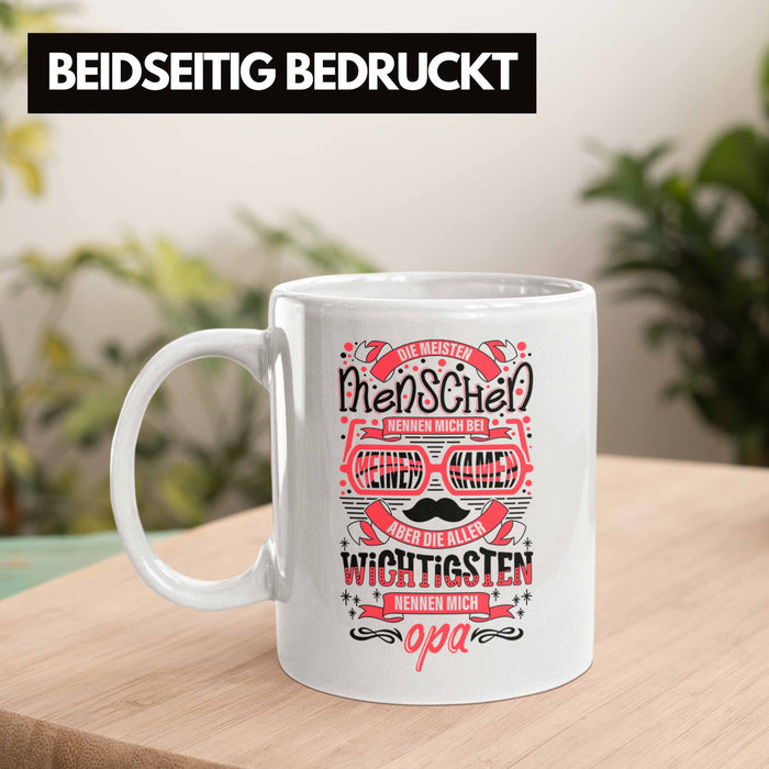 Opa Tasse Geschenk von Enkel Enkelin Bester Opa Der Welt Tasse Geschenkidee Bester Opa Der Welt Weiß Trendation