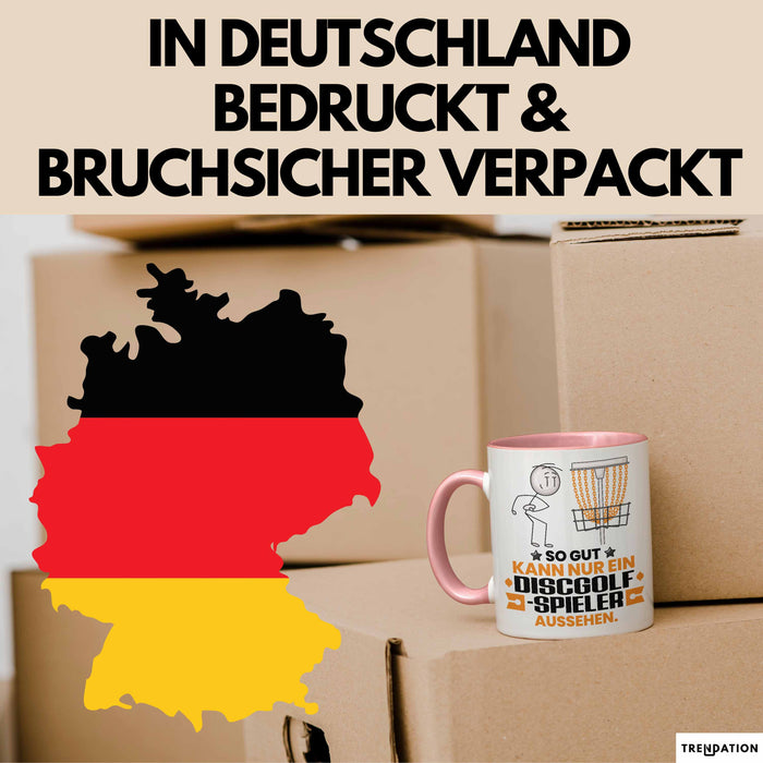 Discgolf-Spieler Geschenk Tasse So Gut Kann Nur Ein Discgolf-Spieler Aussehen Geschenkidee Kaffee-Becher Rosa Trendation