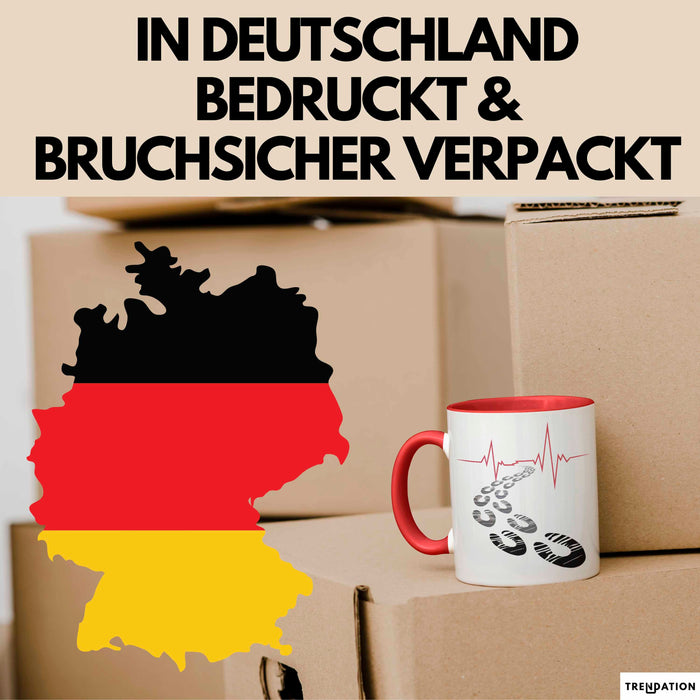 Läufer Tasse Geschenkidee für Marathonliebhaber Rot Trendation