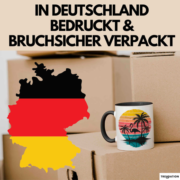 Flamingo Tier Tasse Geschenk Lustige Geschenkidee Spruch Schwarz Trendation