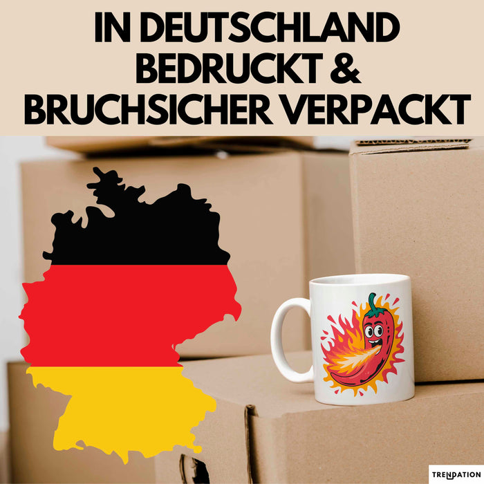 Scharfes Essen Liebhaber Tasse Geschenkidee für Schärfe Fan Weiß Trendation