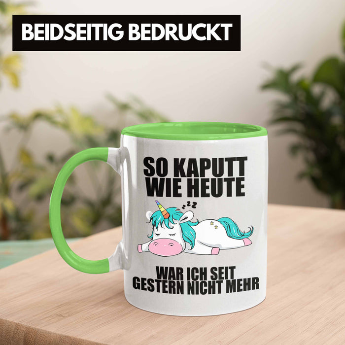 Trendation - Lustige Tassen mit Sprüchen Arbeitskollege Geschenk Kollege Mitarbeiter Geschenkidee Grün Trendation