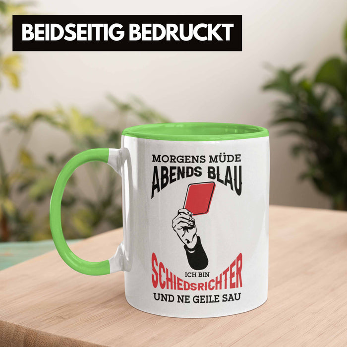 Schiedsrichter Tasse Geschenk für Schiedsrichter mit Spruch Grün Trendation