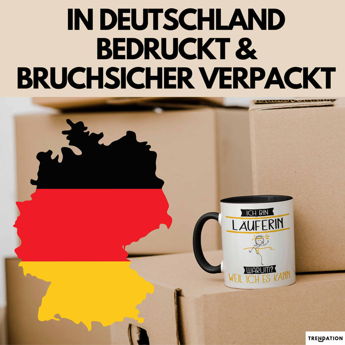 Läuferin Tasse Geschenk Ich Bin Läuferin Warum Weil Ich Es Kann Geschenkidee Geburtstag Trendation