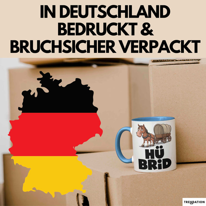 Sarkastische Pferde Tasse Geschenk Lustige Geschenkidee Spruch Hü Brid Blau Trendation