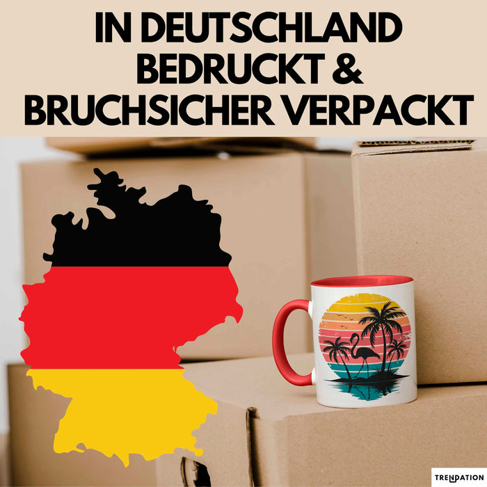 Flamingo Tier Tasse Geschenk Lustige Geschenkidee Spruch Rot Trendation