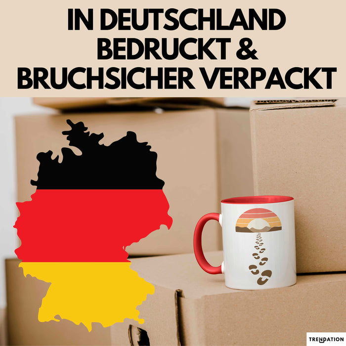 Wandern Tasse Geschenkidee Pfad Entdecker Lustiger Spruch Geschenkidee Lustig Rot Trendation