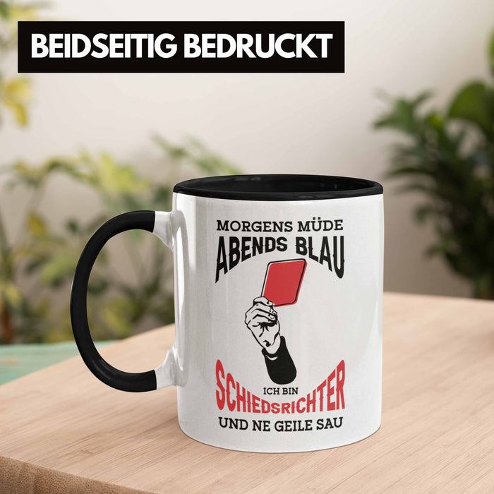 Schiedsrichter Tasse Geschenk für Schiedsrichter mit Spruch Schwarz Trendation