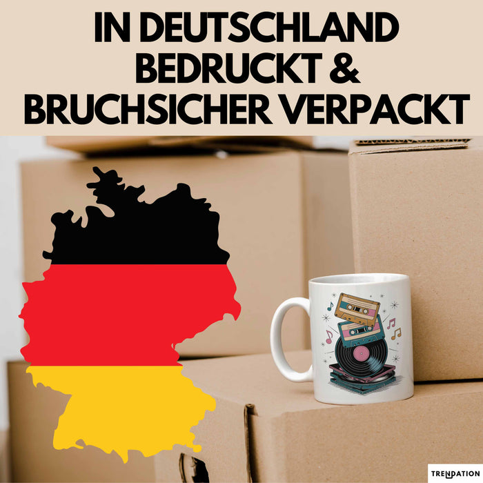 Retro Fan Tasse Geschenkidee für Vintage Liebhaber Weiß Trendation