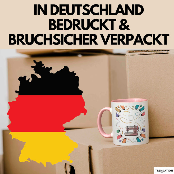 Näh Enthusiast Tasse Geschenk Lustige Geschenkidee Spruch Für Stich Liebhaber Rosa Trendation