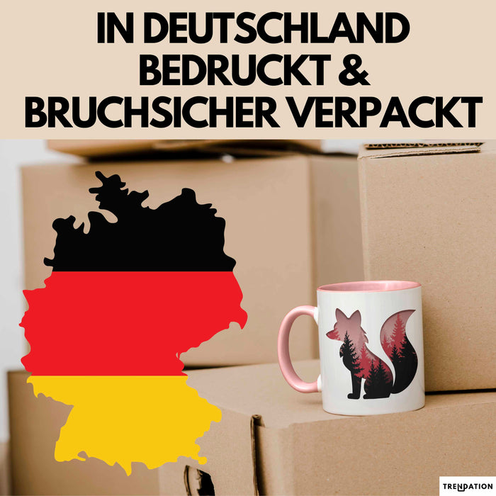 Fuchs Tierliebhaber Tasse Geschenk Lustige Geschenkidee Spruch Rosa Trendation