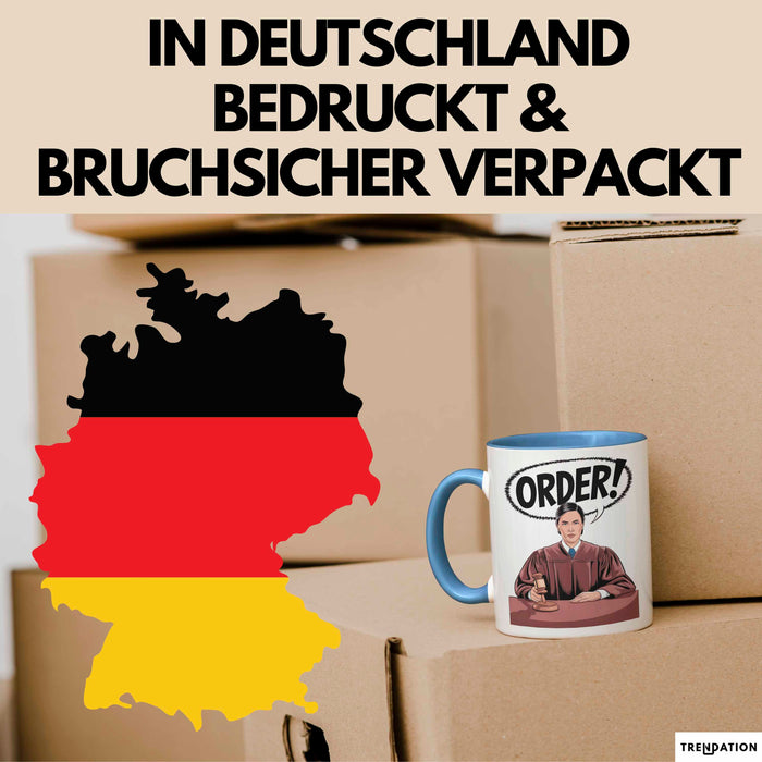 Richter Tasse Geschenk Lustige Geschenkidee Spruch Für Justiz Führungskräfte Blau Trendation