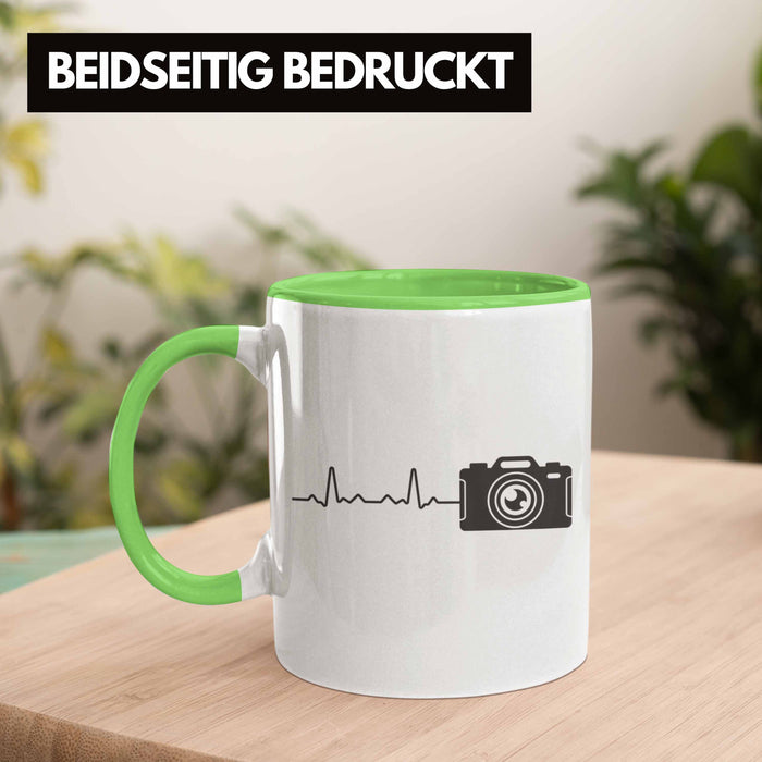 Trendation - Fotograf Tasse Zubehör Fotografie Geschenk Fotografieren Kaffeetasse Geschenkideen Lustiger Spruch Grün Trendation