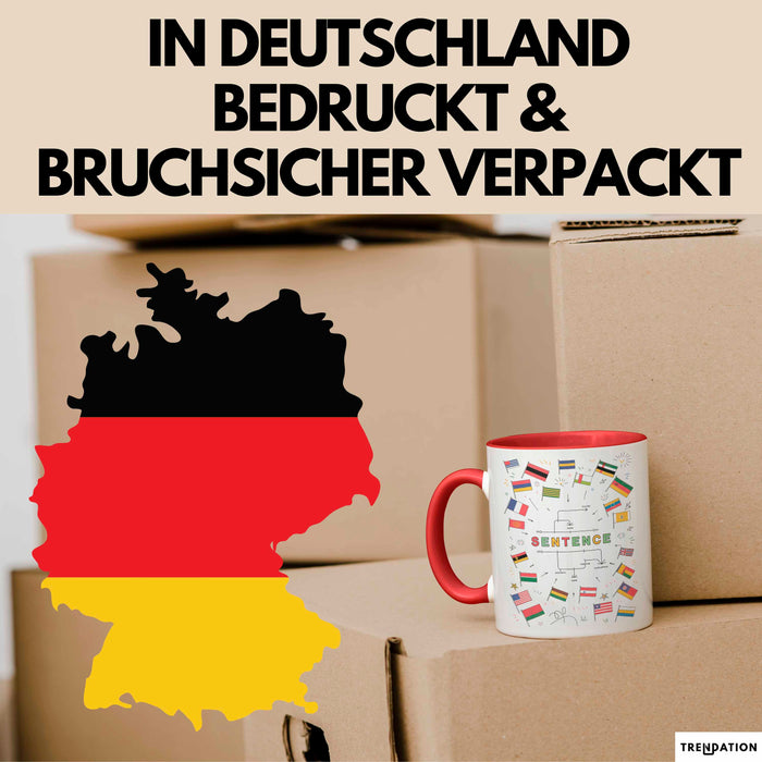 Sprachen Nerd Tasse Geschenk Lustige Geschenkidee Spruch Für Polyglotten Rot Trendation