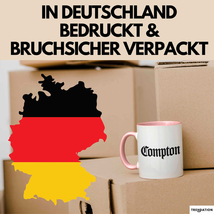 Los Angeles LA Kalifornien USA Tasse Geschenk Lustige Geschenkidee Spruch Compton Rosa Trendation