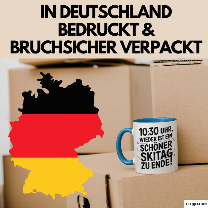 Skifahren Tasse Geschenk Wieder ein schöner Skitag Skifahrer Blau Trendation