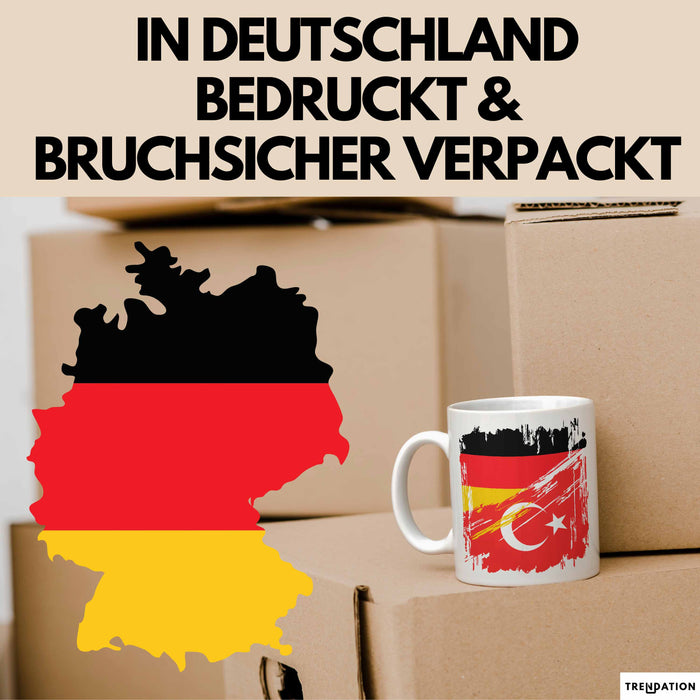 Türkei Deutschland Flagge Halb Deutscher Halb Türke Fußball Germany 2025 Europa Turkey Weiß Trendation