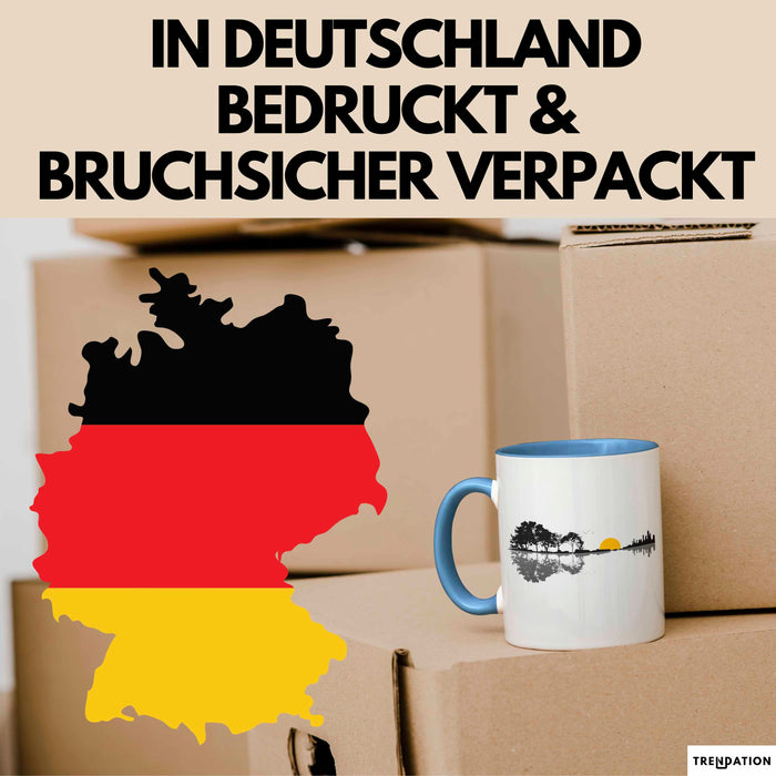 Gitarre Musikliebhaber Musiker Gitarrist Tasse Geschenk Lustige Geschenkidee Spruch Blau Trendation