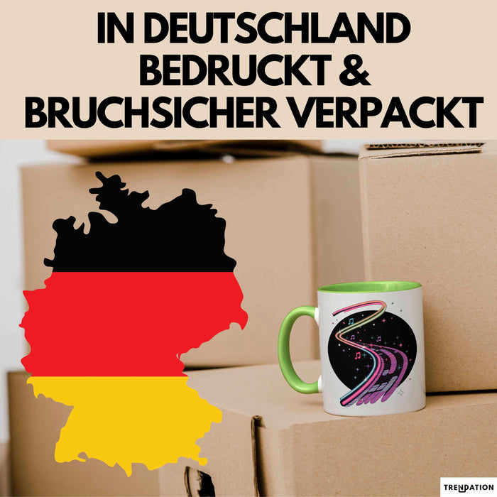 Raver Tasse Geschenkidee für EDM und Tanzflächen Fans Grün Trendation