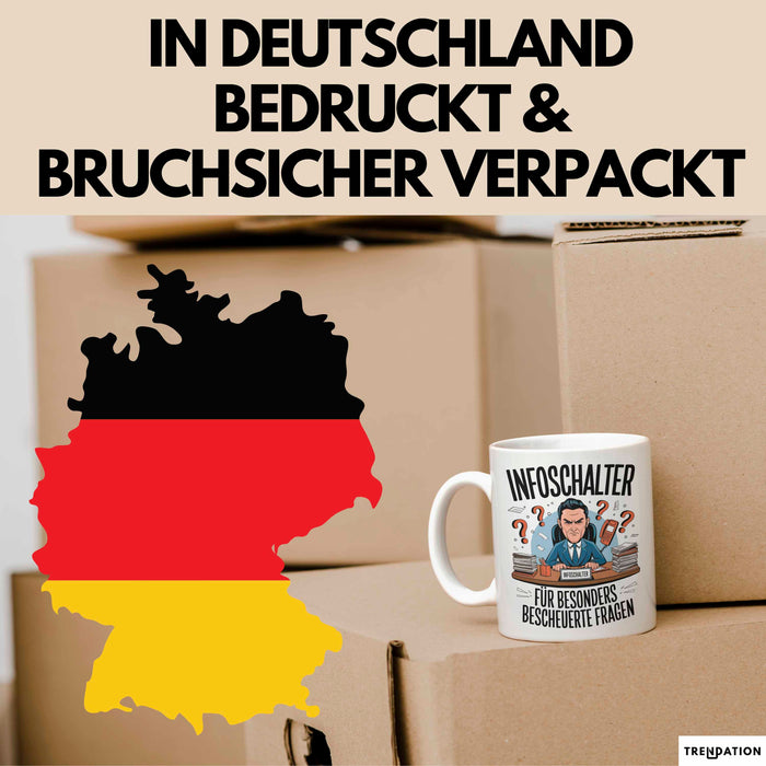 Bürokollege Tasse Geschenkidee Auskunftsschalter Kollege Weiß Trendation