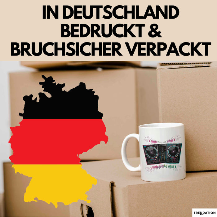 DJ Tasse Geschenkidee für Musikmixer Fans Weiß Trendation