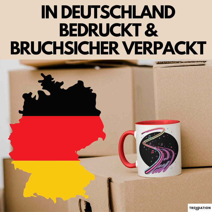 Raver Tasse Geschenkidee für EDM und Tanzflächen Fans Rot Trendation