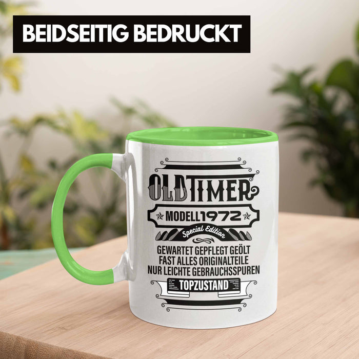 TRENDATION 50. Geburtstag Tasse Frau Mann Geschenk 50er Geschenkidee 50 Mutter Vater Grün Trendation